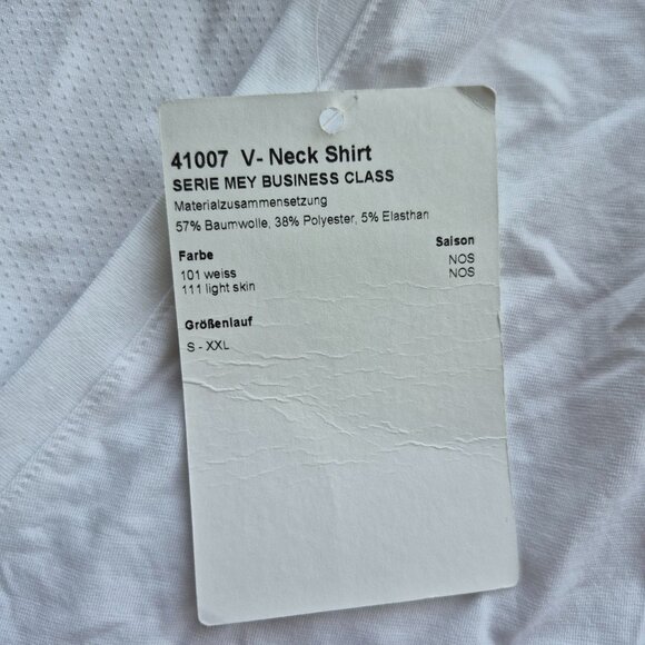 mey myfunctional The undershirt V-Neck Series Dry Cotton Functional White - Picture 7 of 12